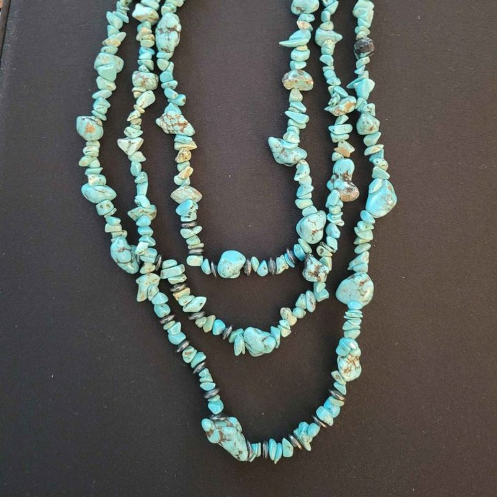 Multistrand turquoise necklace
